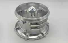OUJI machined housing with internal ribs and mounting holes